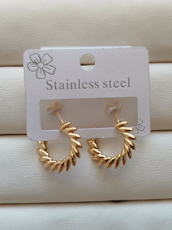 گوشواره حلقه ای طرح طلا کد 59