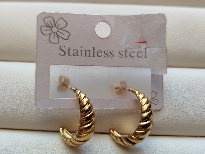 گوشواره  هلالی طرح طلا کد 80