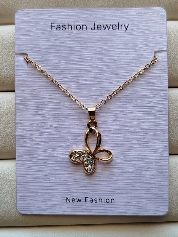 گردنبند پروانه فانتزی کد 28