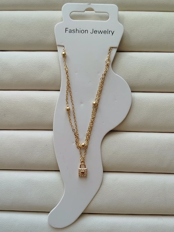 پابند دولاین نگین طرح قفل  کد 2