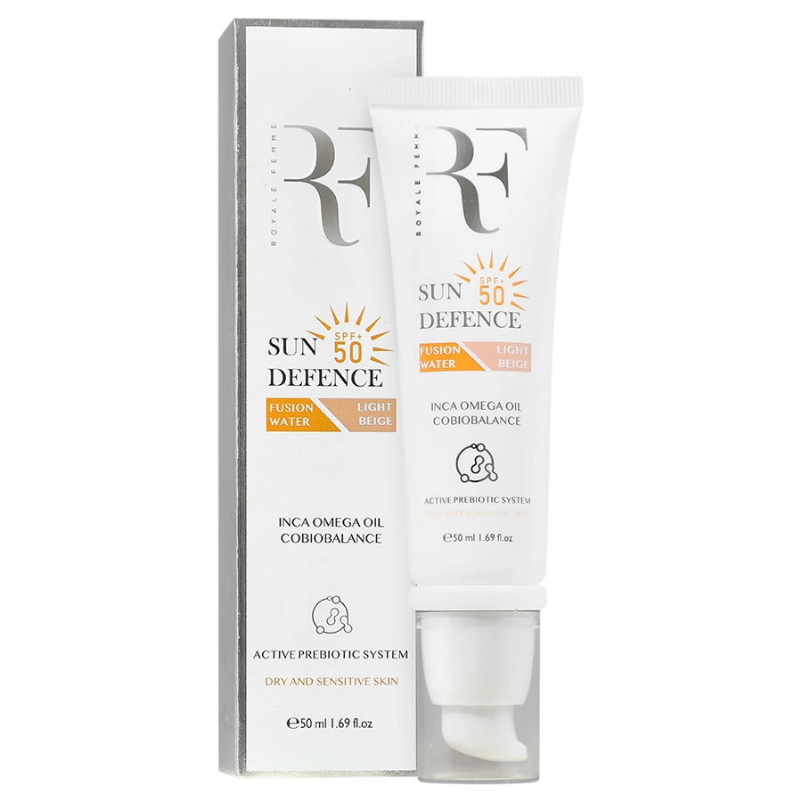 کرم ضد آفتاب فیوژن واتر پوست خشک SPF50 (بژ روشن) آر اف