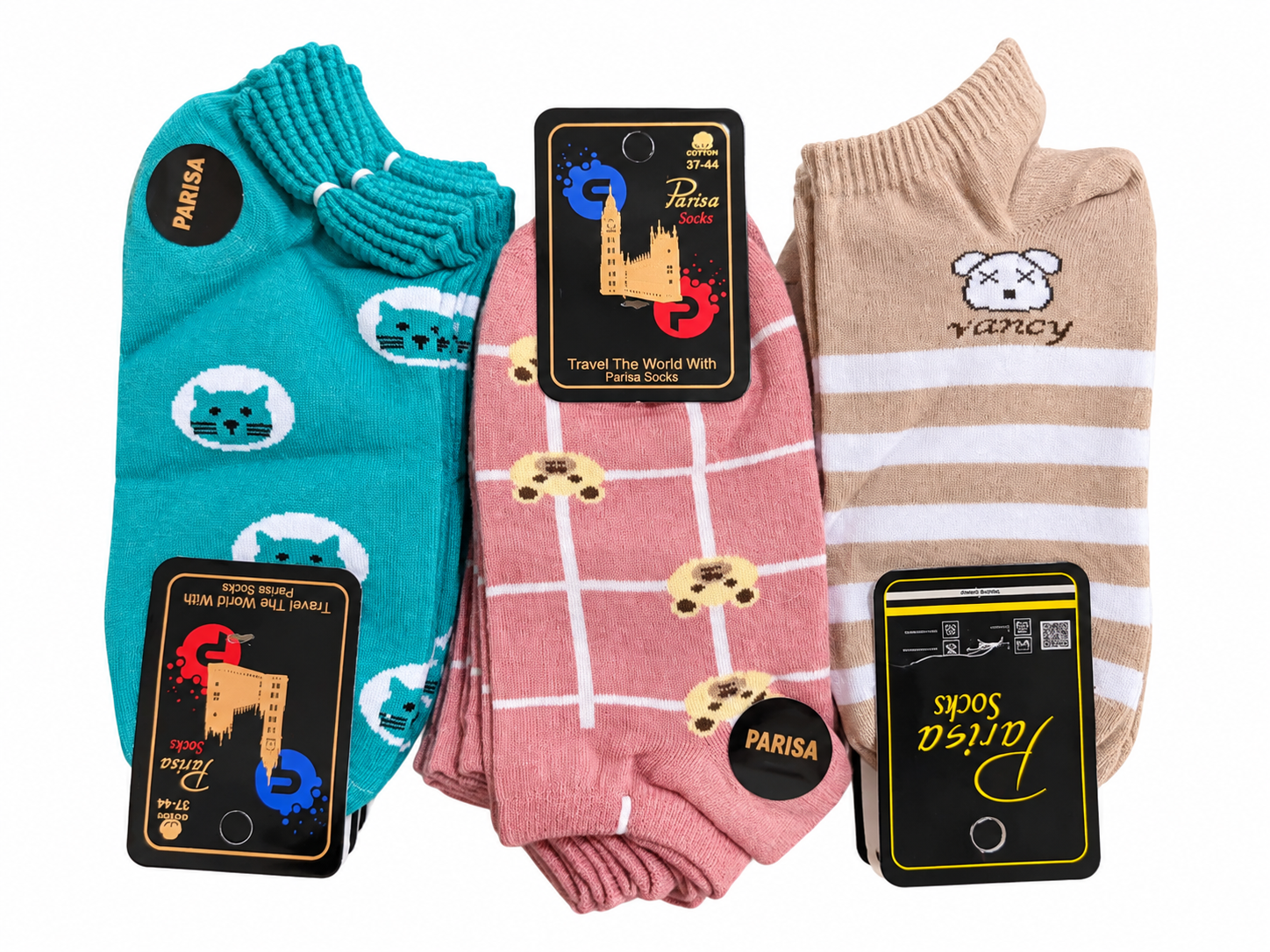 جوراب زنانه مچی پریسا Parisa Socks طرح فانتزی